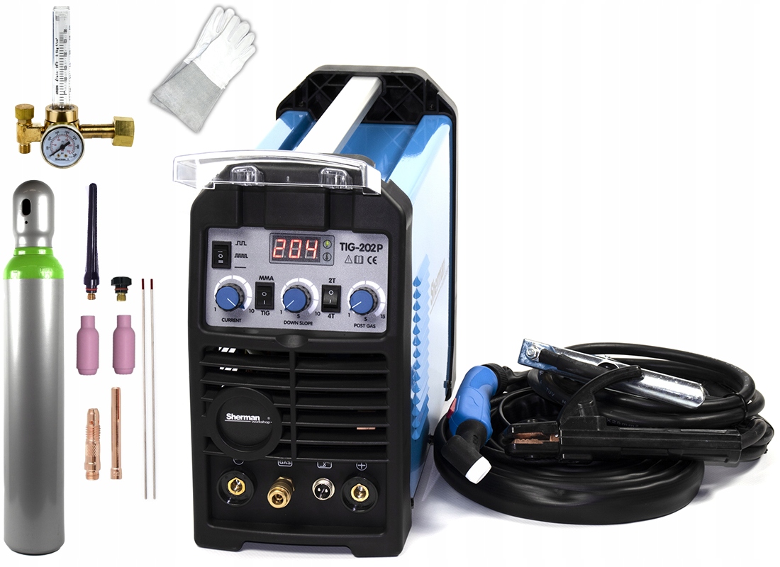 Zvárač TIG Sherman 200A DC HF KIT MMA IGBT