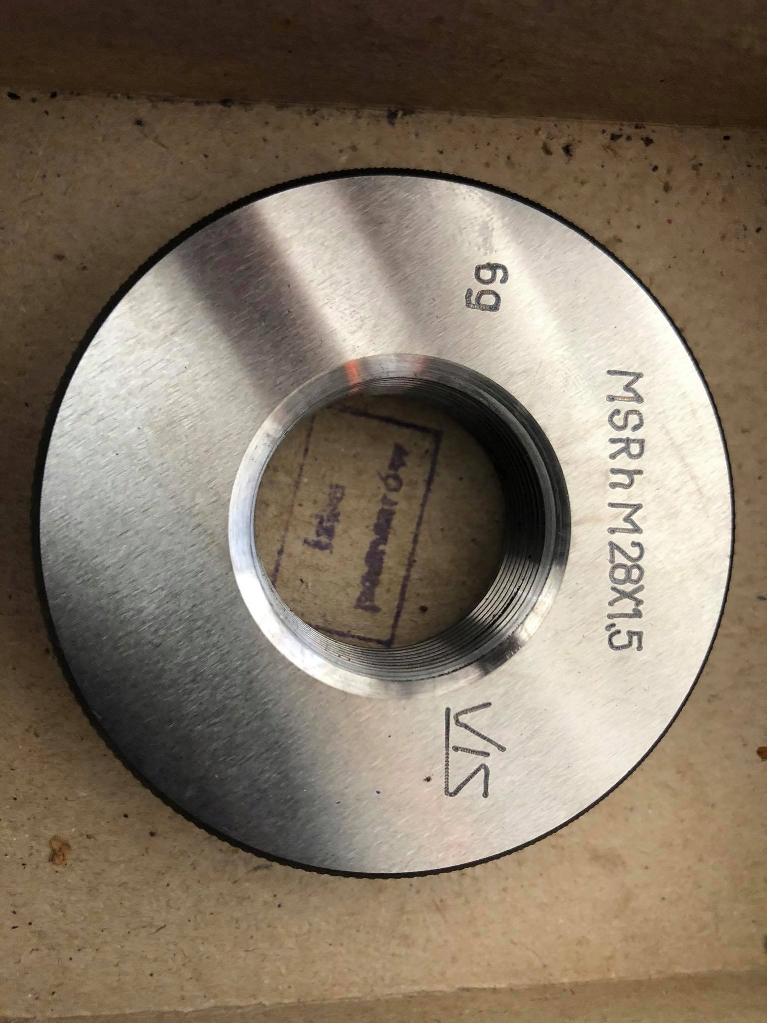 Mierka závitu MSRh M 28x1,5 6g VIS, F / V