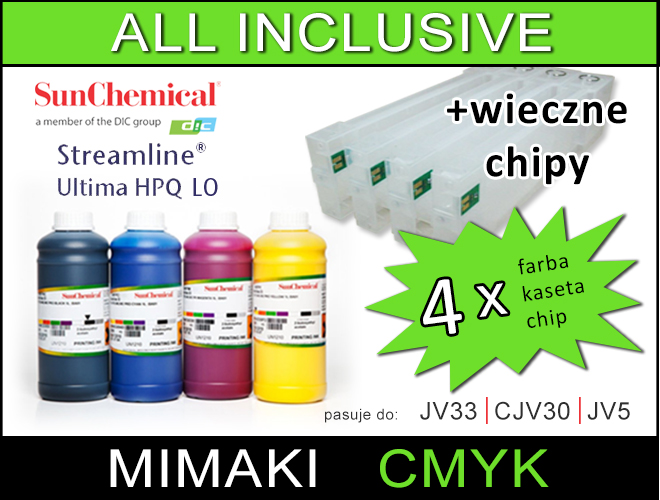 Trvalý napájací zdroj MIMAKI JV33 + večné čipy KOMPLET