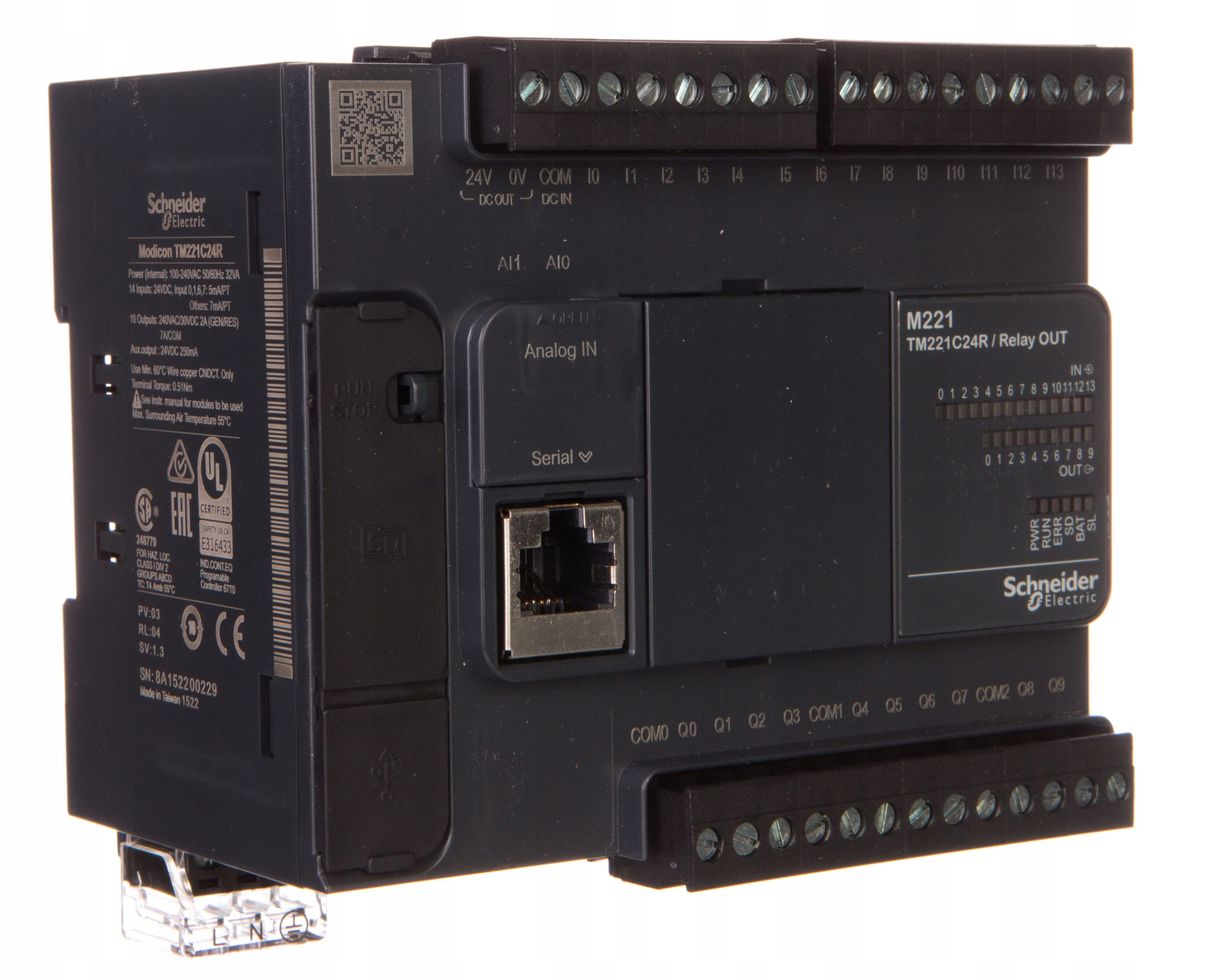 Ovládač M221-24I / O 100-240V AC TM221C24R