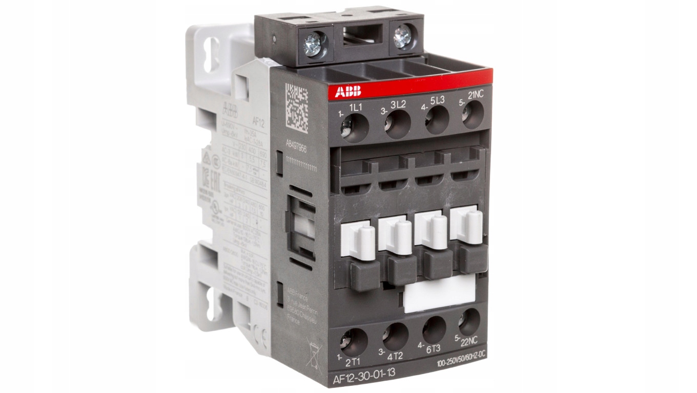 Výkonový stýkač 12A 3P 5,5kW 100-250V AC / DC 0Z 1R AF