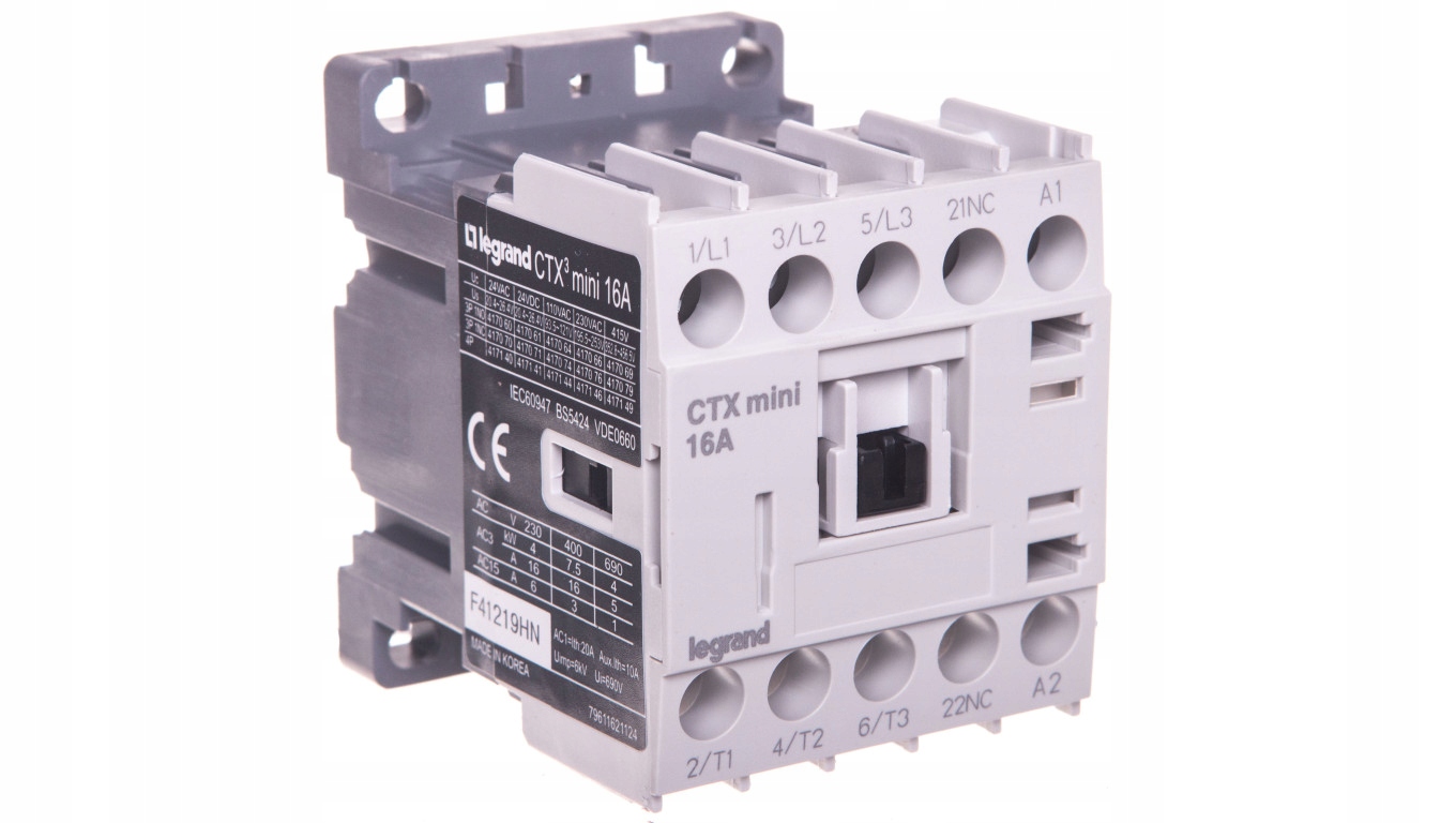 Výkonový stýkač 16A 3P 24V AC 0Z 1R CTX3 MINI 417070