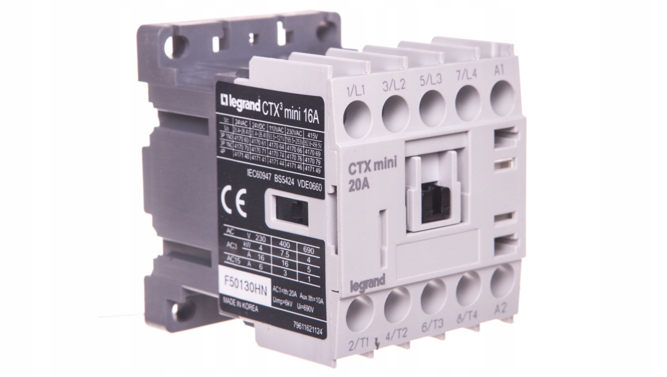 Výkonový stýkač 16A 4P 24V AC 0Z 0R CTX3 MINI 417 140