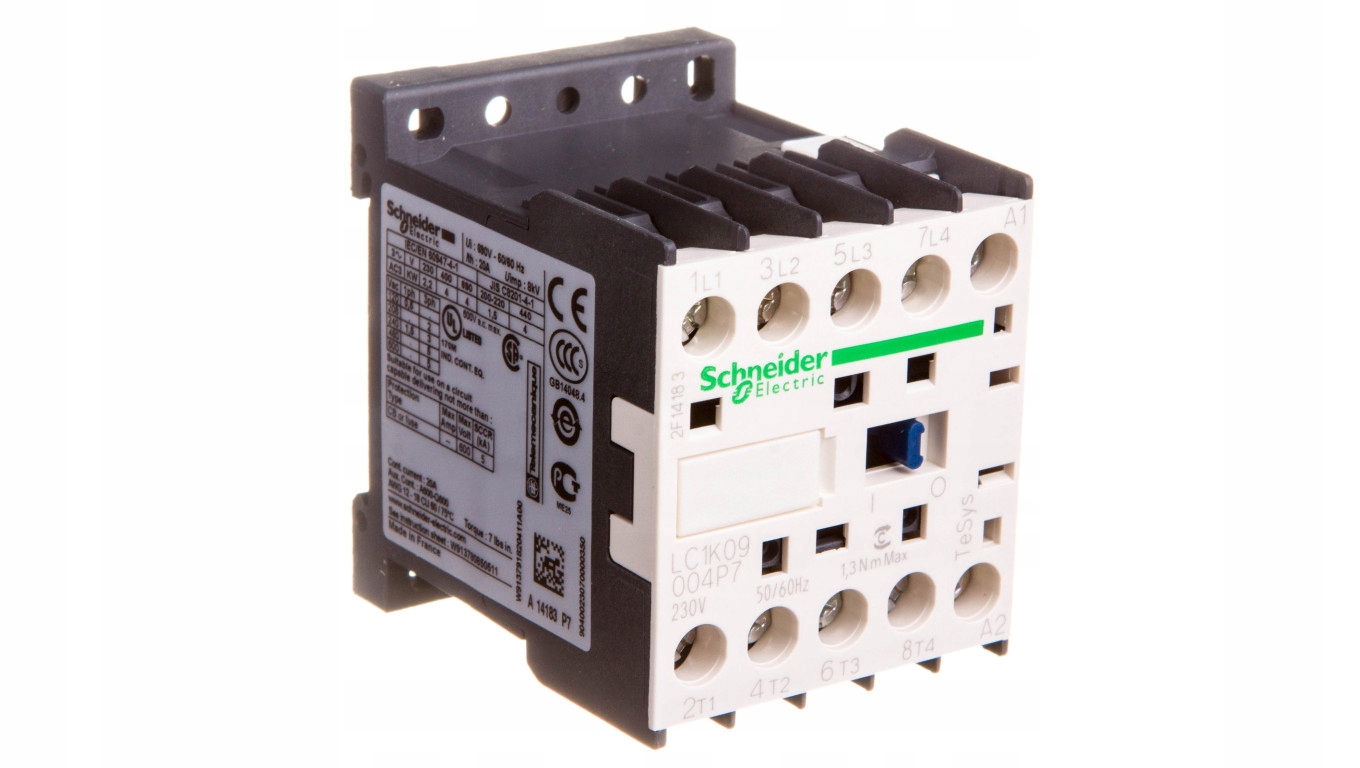 Výkonový stýkač 20A AC-1 4P 230V AC 0Z 0R LC1K09004P