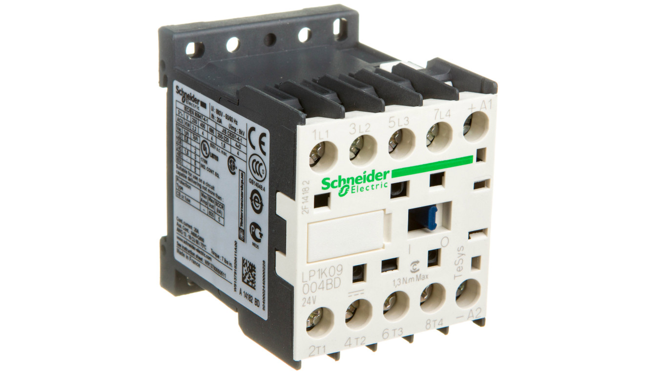 Výkonový stýkač 20A AC-1 4P 24V DC LP1K09004BD