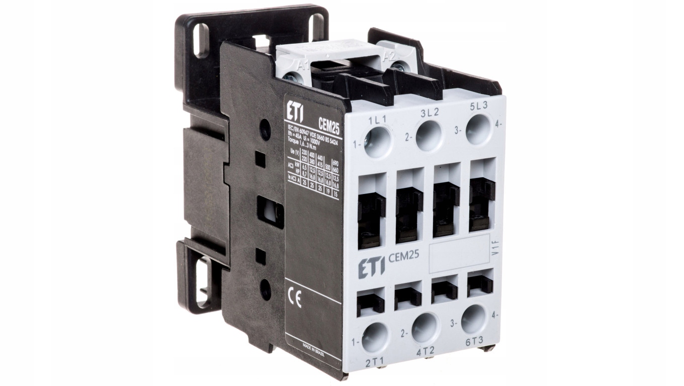 Výkonový stýkač 25A 3P 230V AC 1NO 0R CEM25.10-230V-5