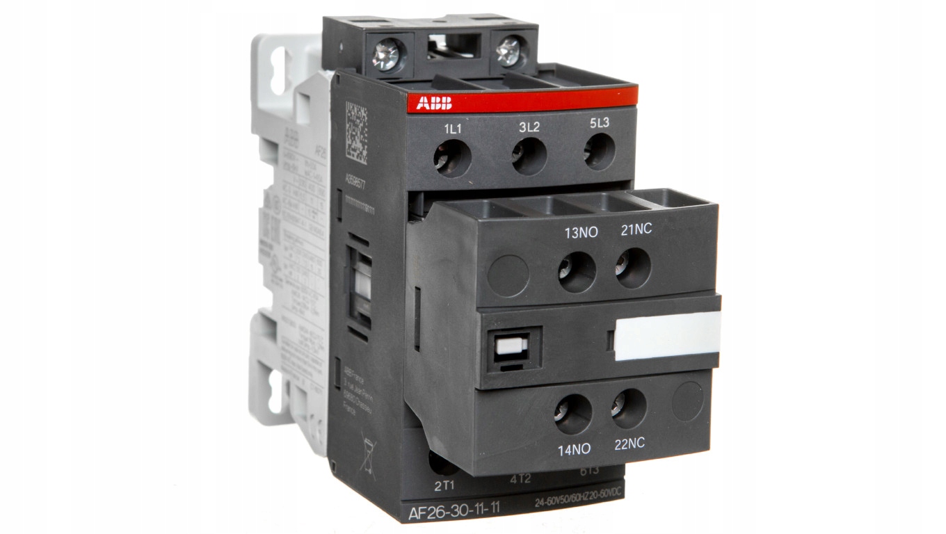 Výkonový stýkač 26A 3P 11kW 24-60V AC 20-60V DC 1 NO 1