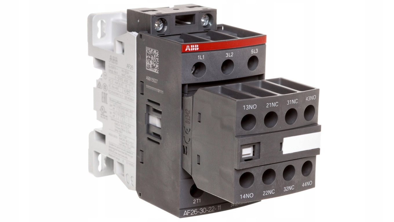 Výkonový stýkač 26A 3P 11kW 24-60V AC 20-60V DC 2 NO 2