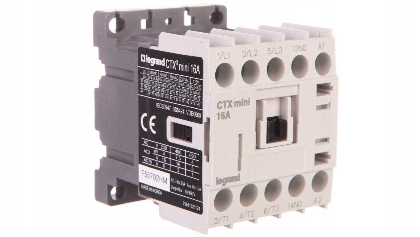 Výkonový stýkač 3P 16A 230V AC 0Z 1R CTX3 MINI 41706