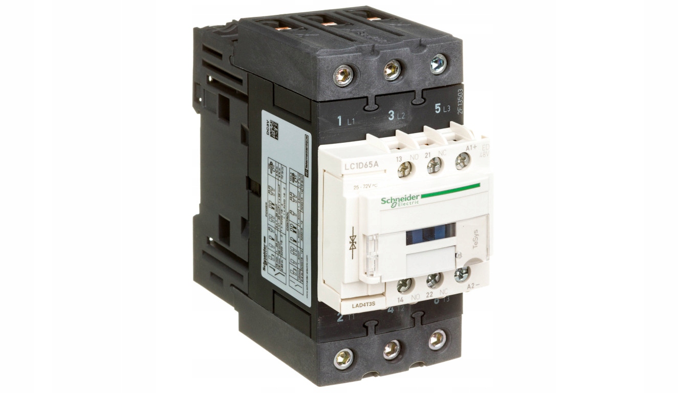 Výkonový stýkač 3P 65A 48V DC 1NO 1R LC1D65AED