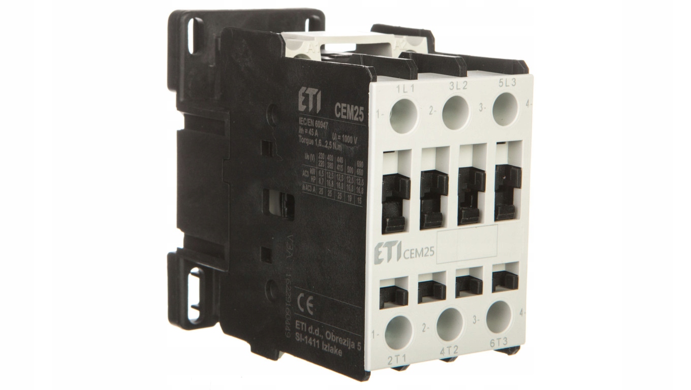 Výkonový stýkač 45A 24V AC CEM25.00-24V-50 / 60Hz 0046