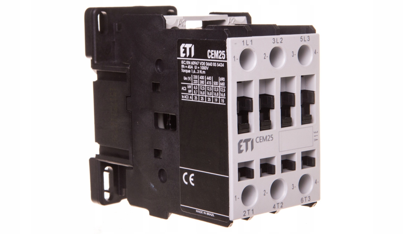 Výkonový stýkač 45A 3P 230V AC CEM25,00-230V-50 / 60Hz