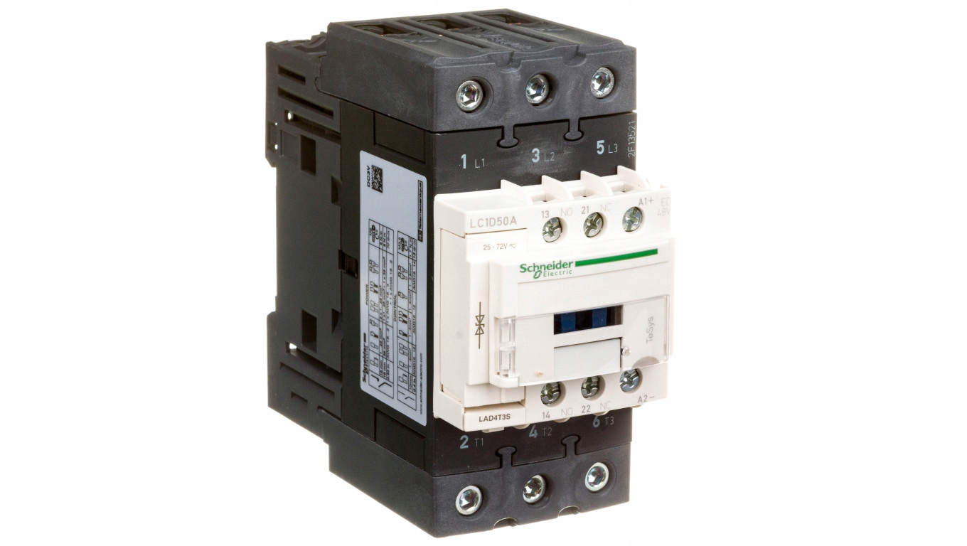 50A 3P 48V DC výkonový stýkač 1NO 1R (EVK) LC1D50AED