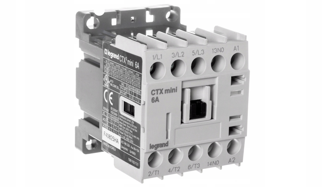 Výkonový stýkač 6A 3P 230V AC 1NO 0R CTX3 MINI 417 006