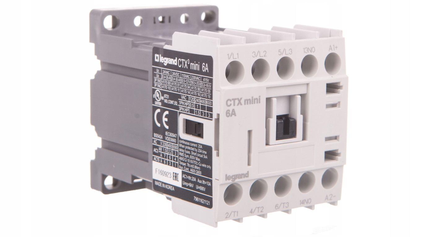 Výkonový stýkač 6A 3P 24V DC 1NO 0R CTX3 MINI 417 001