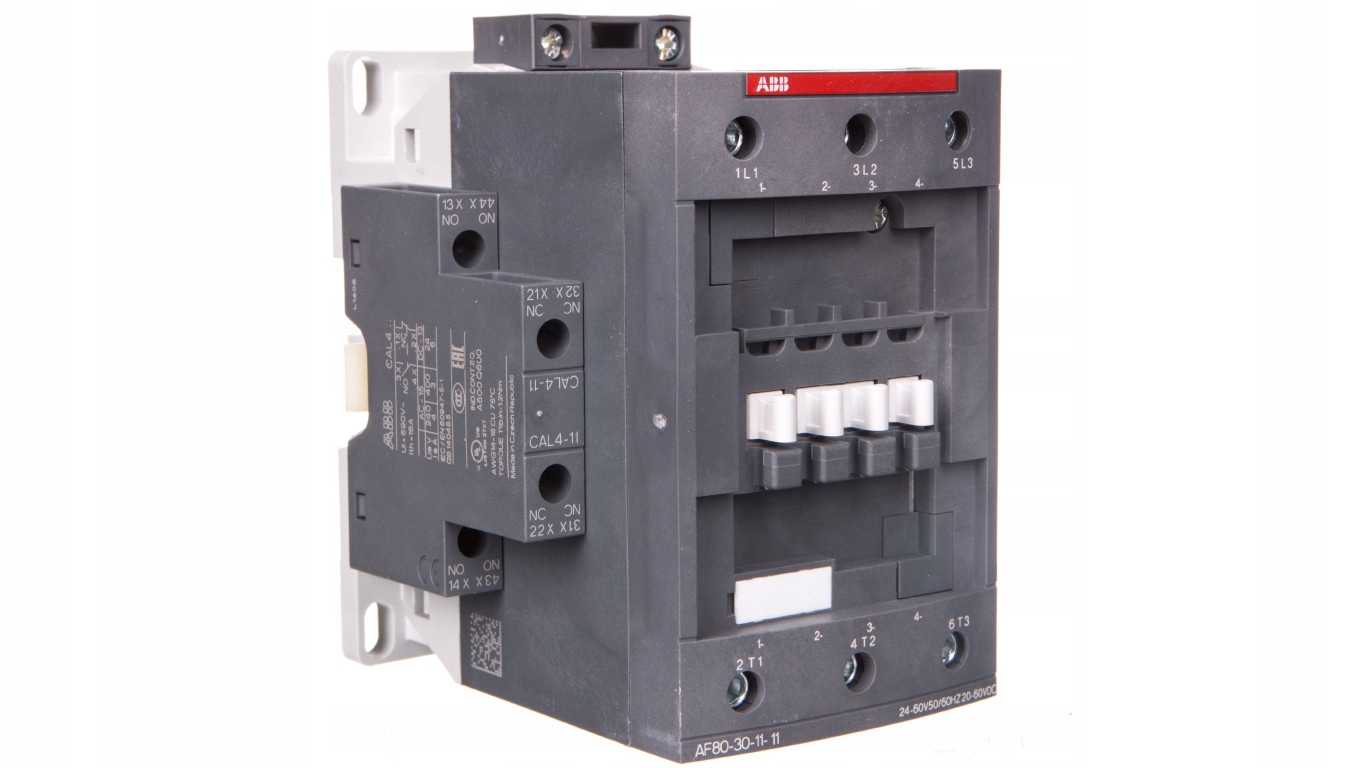 Výkonový stýkač 80A 3P 37kW 24-60V AC 20-60V DC 1 NO 1