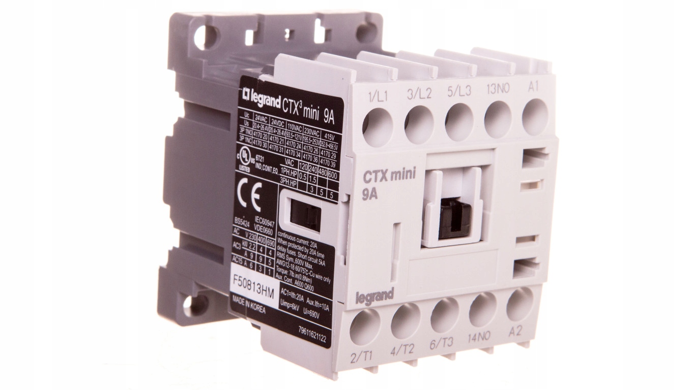 Výkonový stýkač 9A 3P 230V AC 1Z 0R CTX3 MINI 417026
