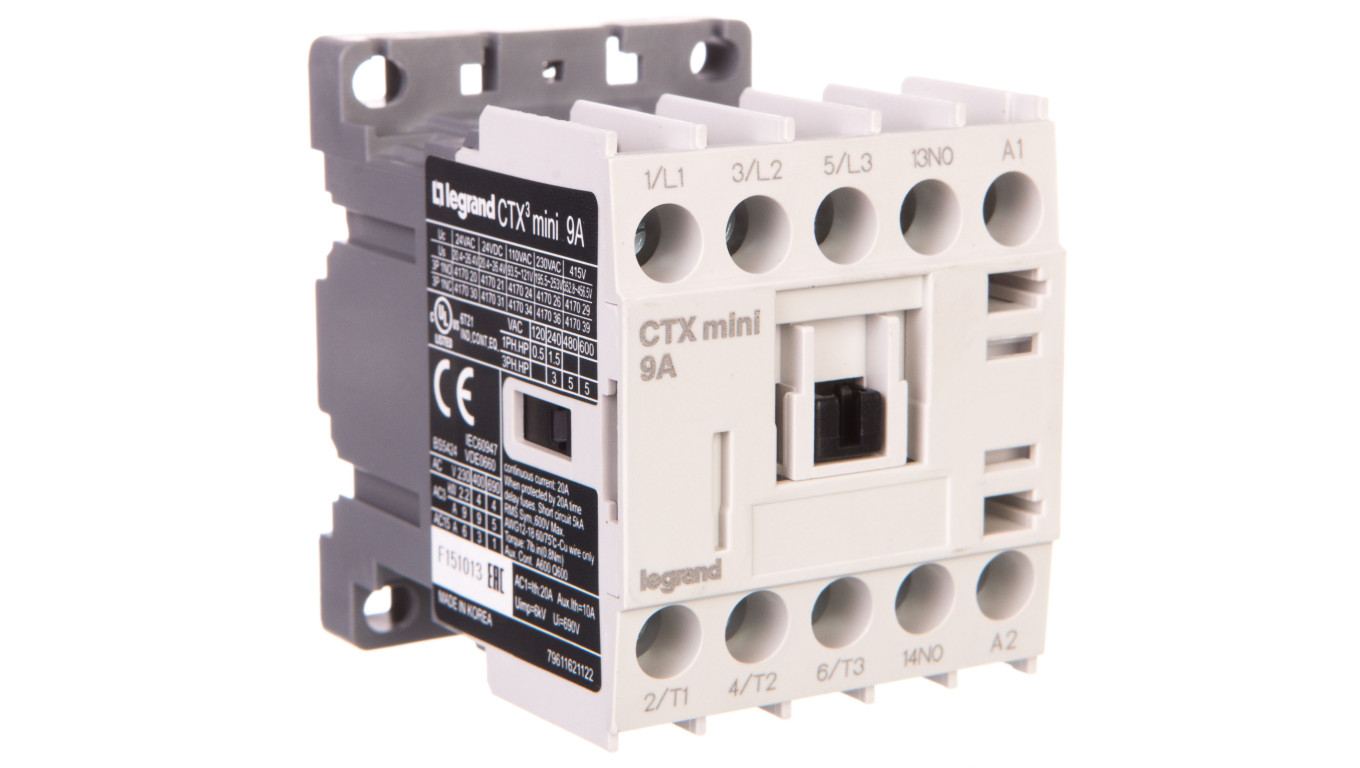 Výkonový stýkač 9A 3P 24V AC 1NO 0R CTX3 MINI 417020