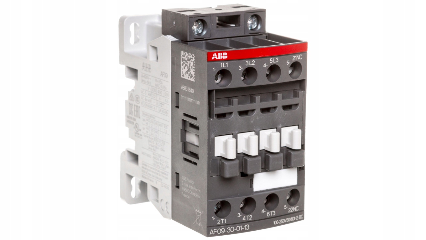 Výkonový stýkač 9A 3P 4kW 100-250V AC / DC 0Z 1R AF09-