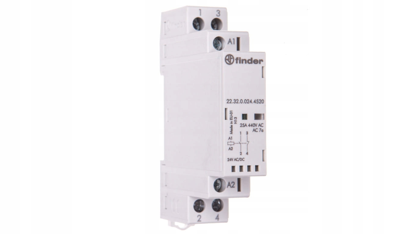 Modulárny stýkač 1 NO 1 NO 25A 24V AC / DC, kontrolka zapnutá