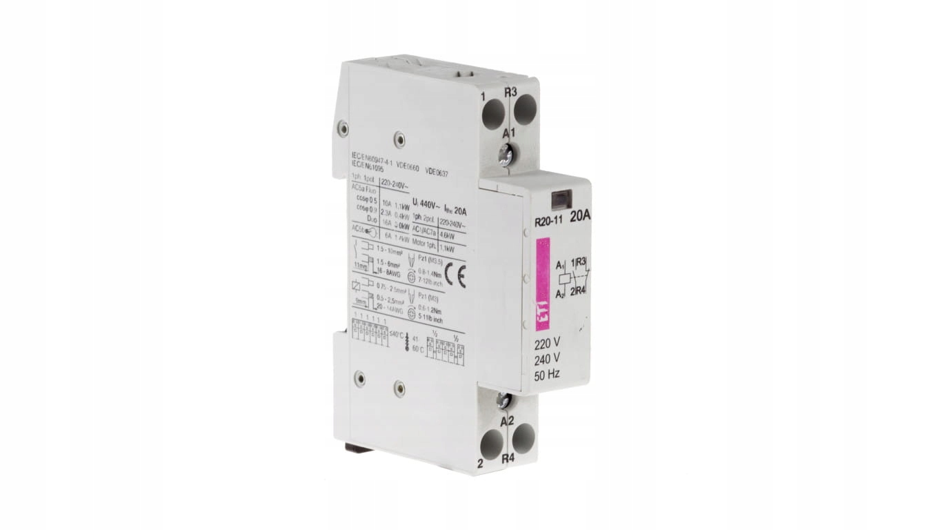 Modulárny stýkač 20A 230V AC 1NO 1NR R20-11 0024612