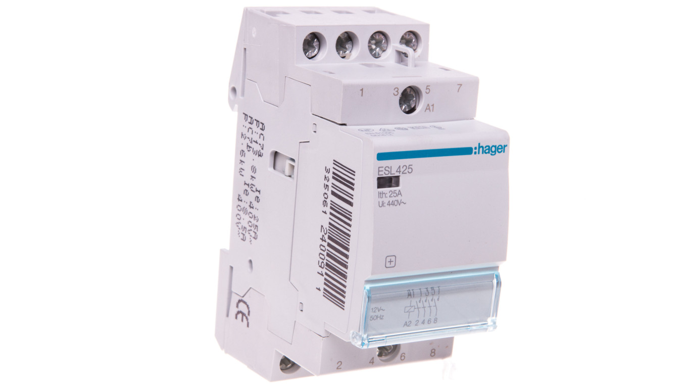 Modulárny stýkač 25A 4Z 0R 12V AC ESL425