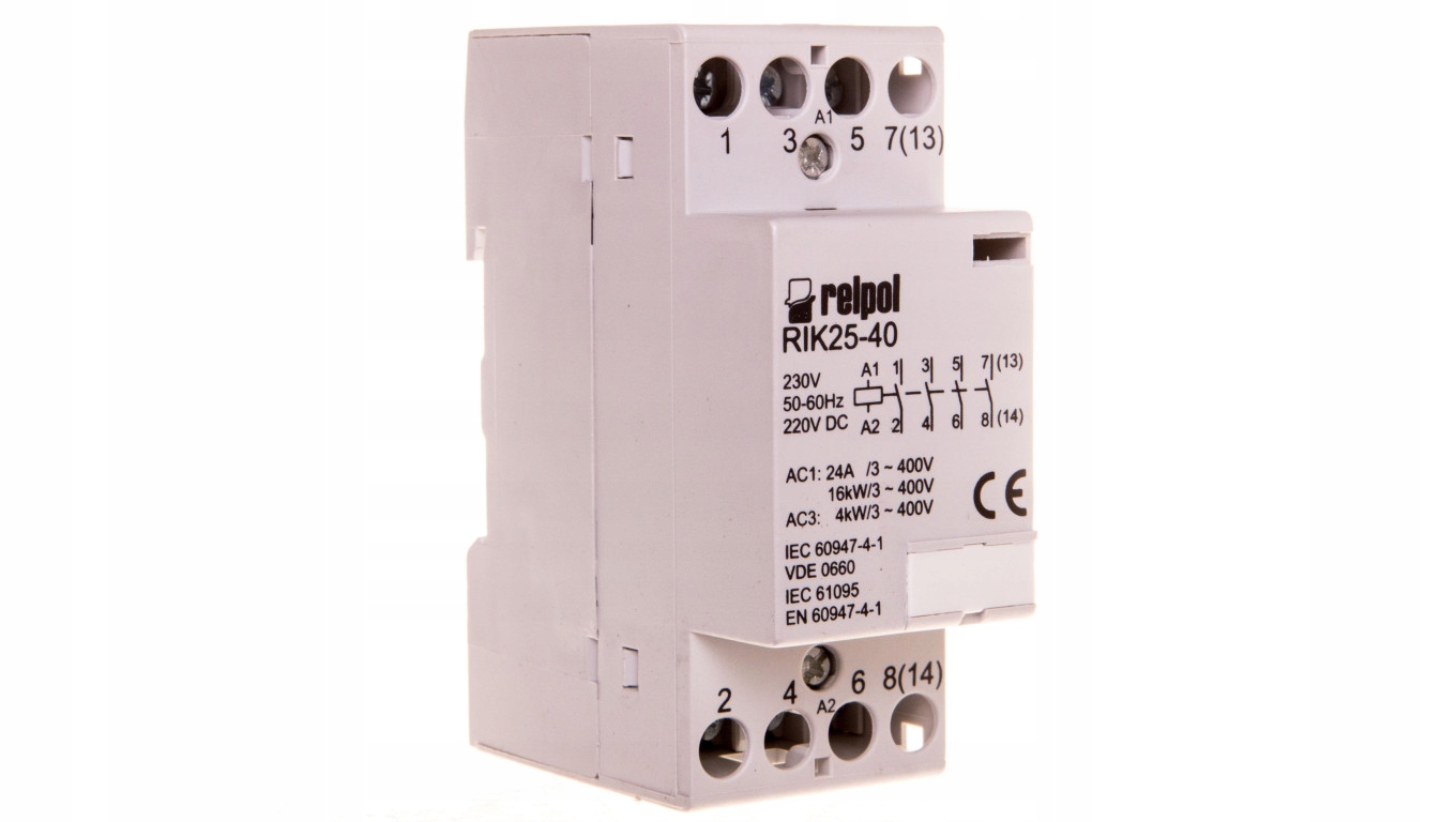 Modulárny stýkač 25A 4Z 0R 230V AC / DC RIK25-40-23