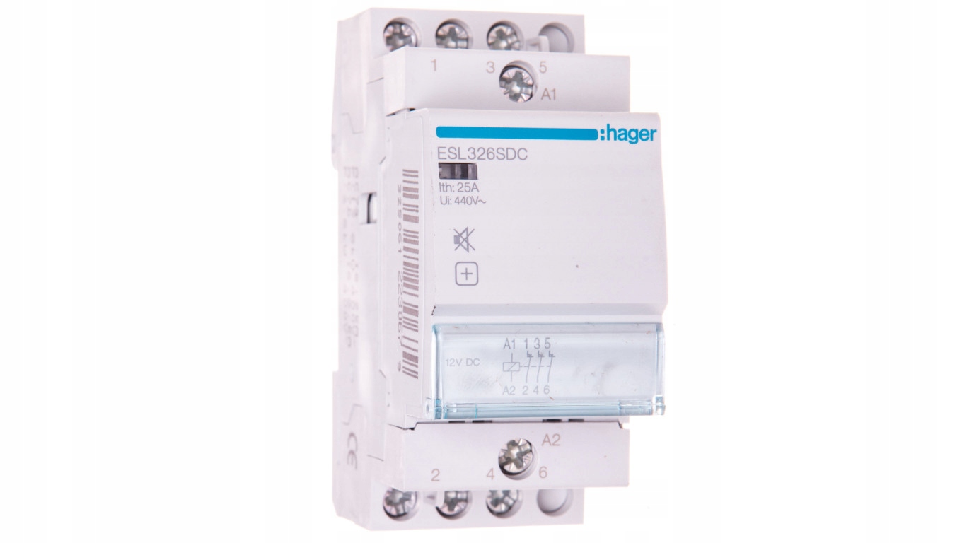 Tichý modulárny stýkač 25A 3R 12V AC / DC ESL326SDC