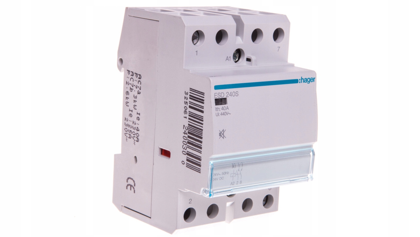 Tichý modulárny stýkač 40A 2NO 0R 24V AC / DC ESD240
