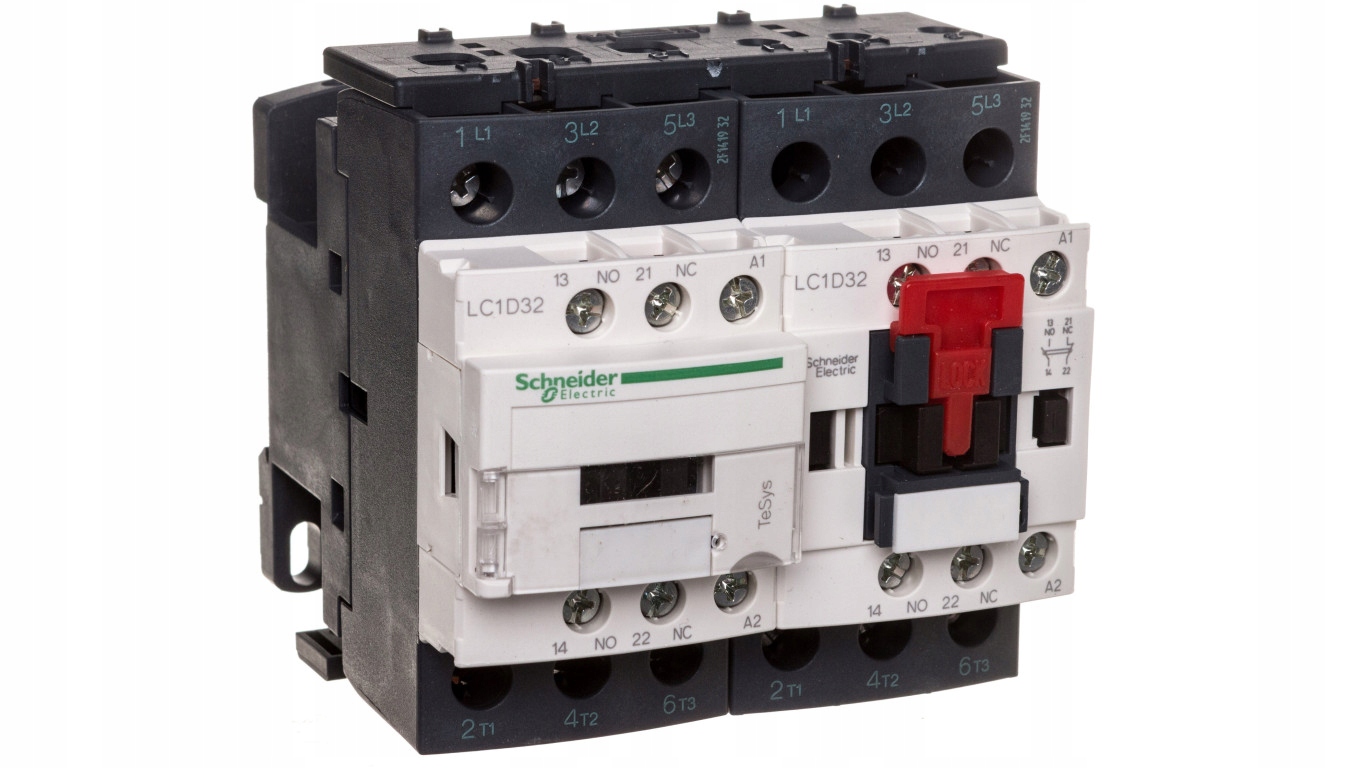 Reverzný stýkač 32A 15kW 230V AC LC2D32P7