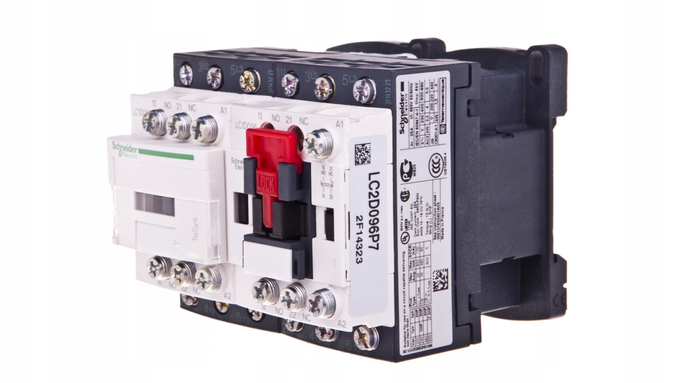 Reverzný stýkač 9A 4kW 230V AC LC2D096P7