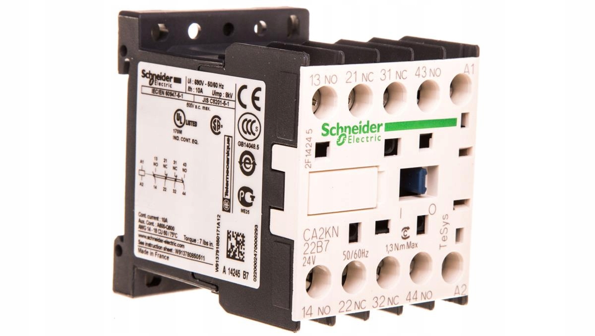 Pomocný stýkač 10A 2NO 2N 24V AC CA2KN22B7