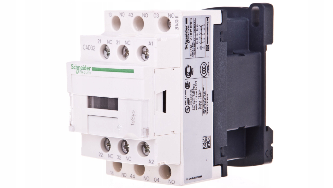 Pomocný stýkač 10A 3NO 2R 380V AC CAD32Q7