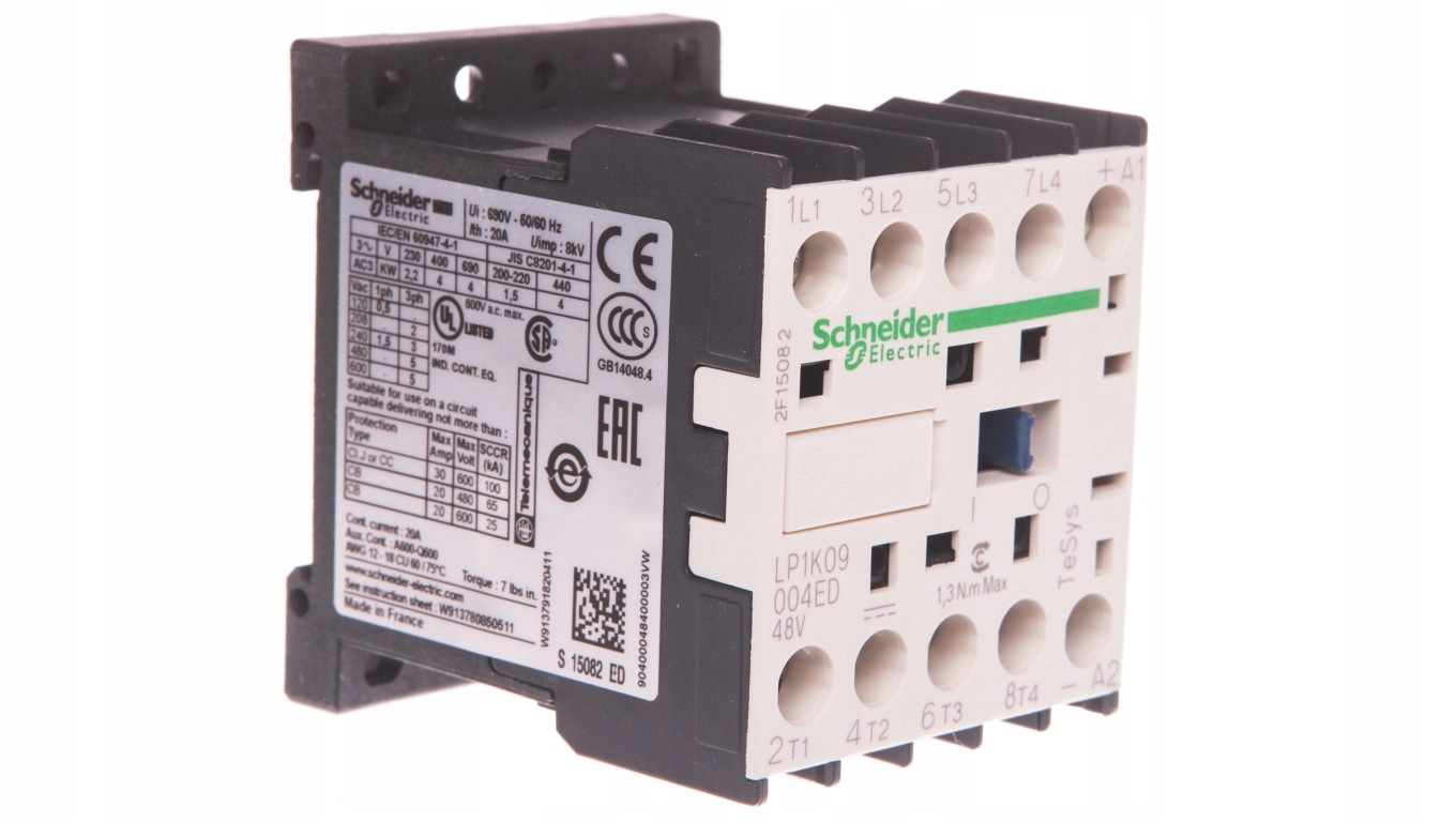 Pomocný stýkač 10A 4Z 0R 48V DC LP1K09004ED