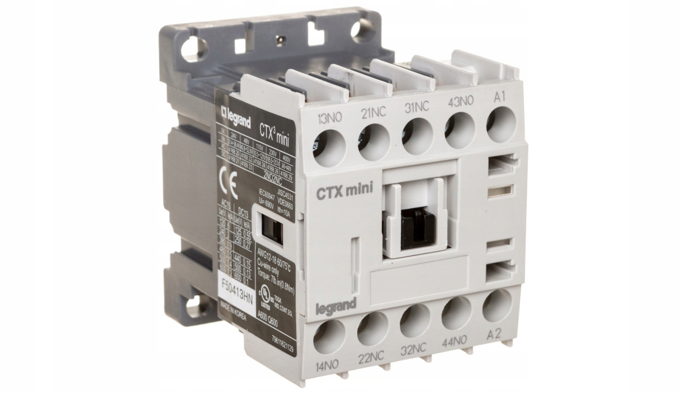 Pomocný stýkač 16A 2NO 2NC 230V AC CTX3 416826