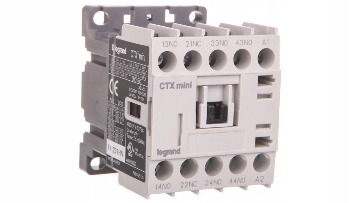 Pomocný stýkač 16A 3NO 1NC 24V AC CTX3 416810