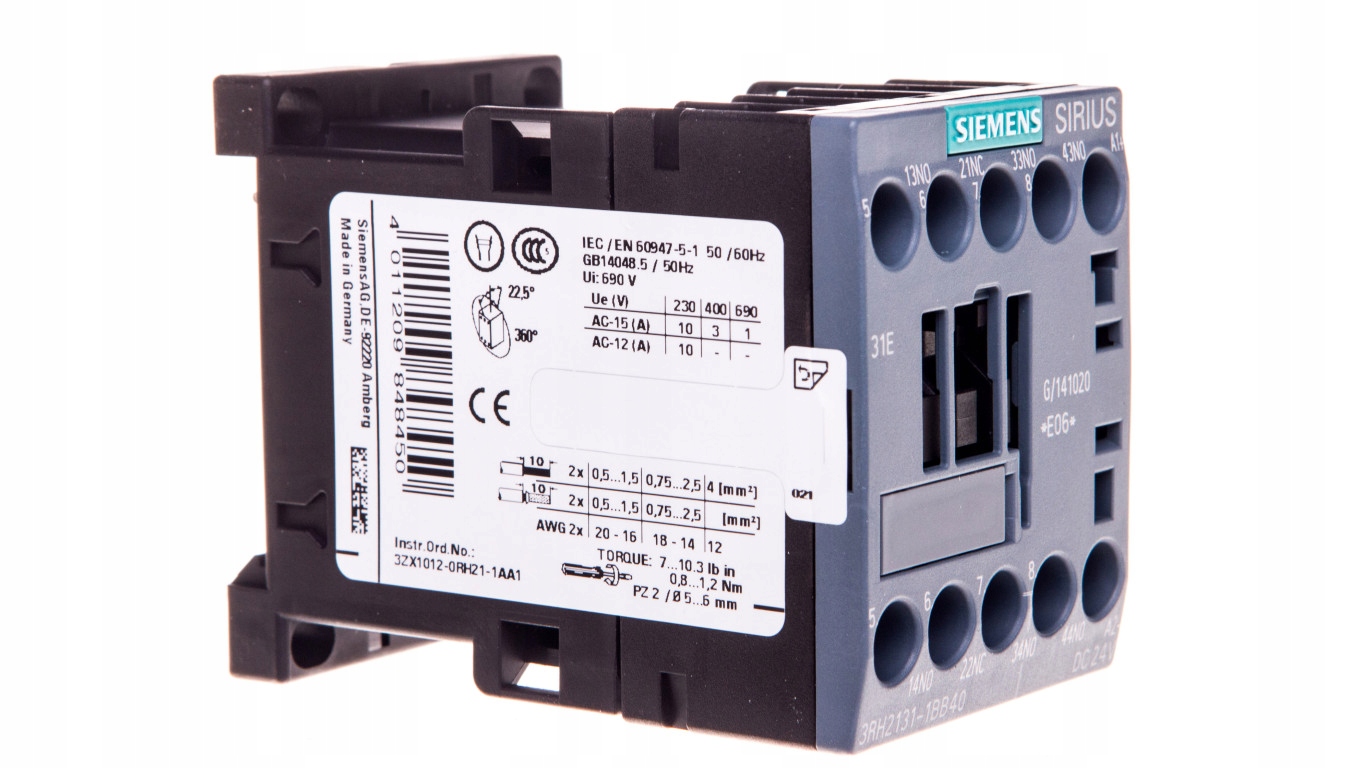 Pomocný stýkač 3A 3 NO 1 NO 24V DC S00 3RH2131-1B