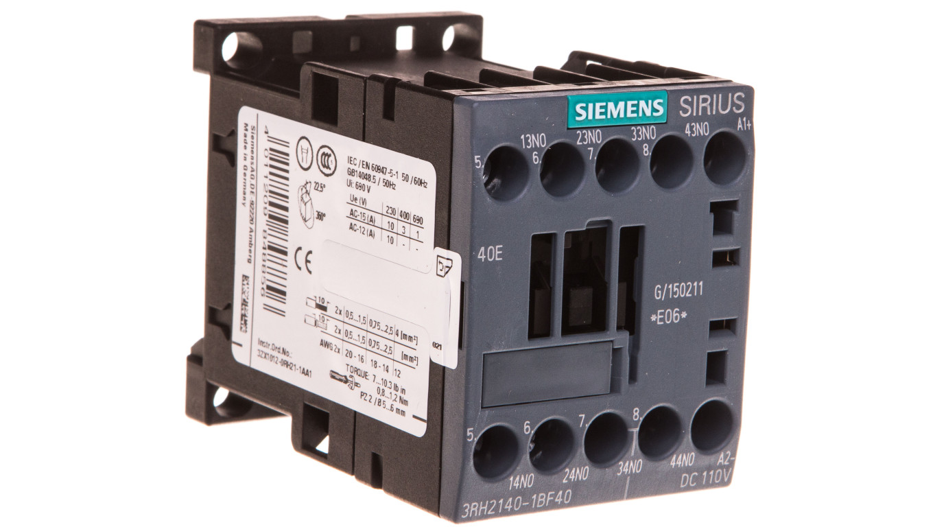 Pomocný stýkač 3A 4Z 0R 110V DC S00 3RH2140-1