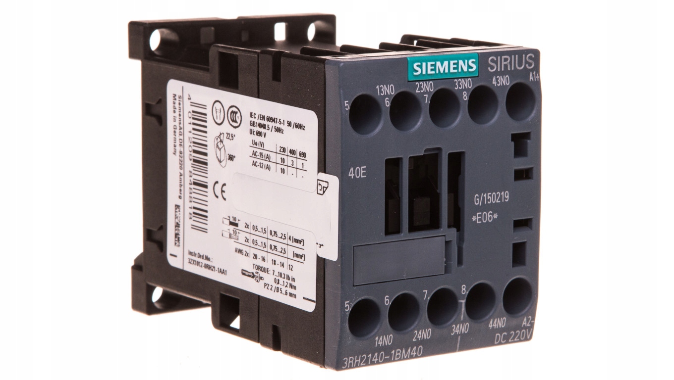 Pomocný stýkač 3A 4Z 0R 220V DC S00 3RH2140-1