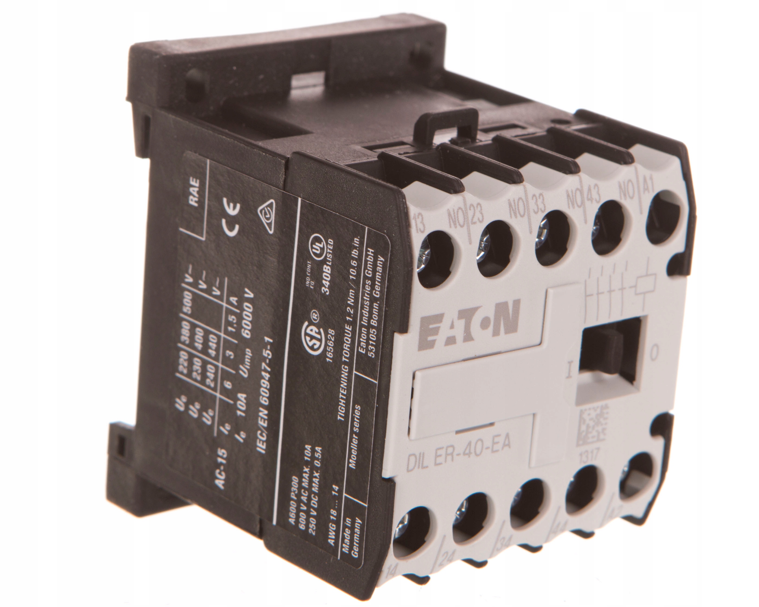Pomocný stýkač 3A 4NO 0R 230V AC DILER-40-EA