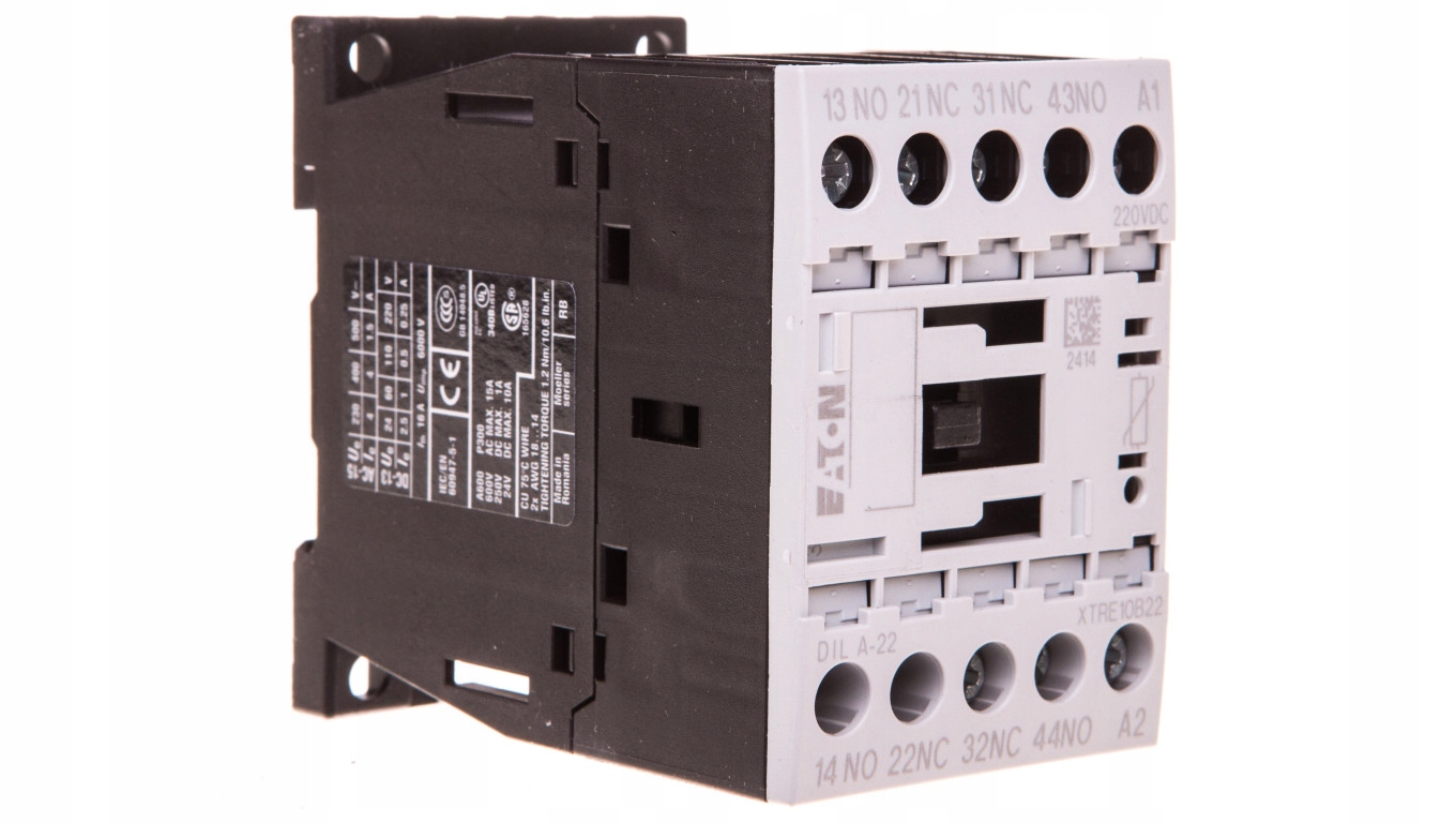 Pomocný stýkač 4A 2NO 2R 220V DC DILA-22 (220VD