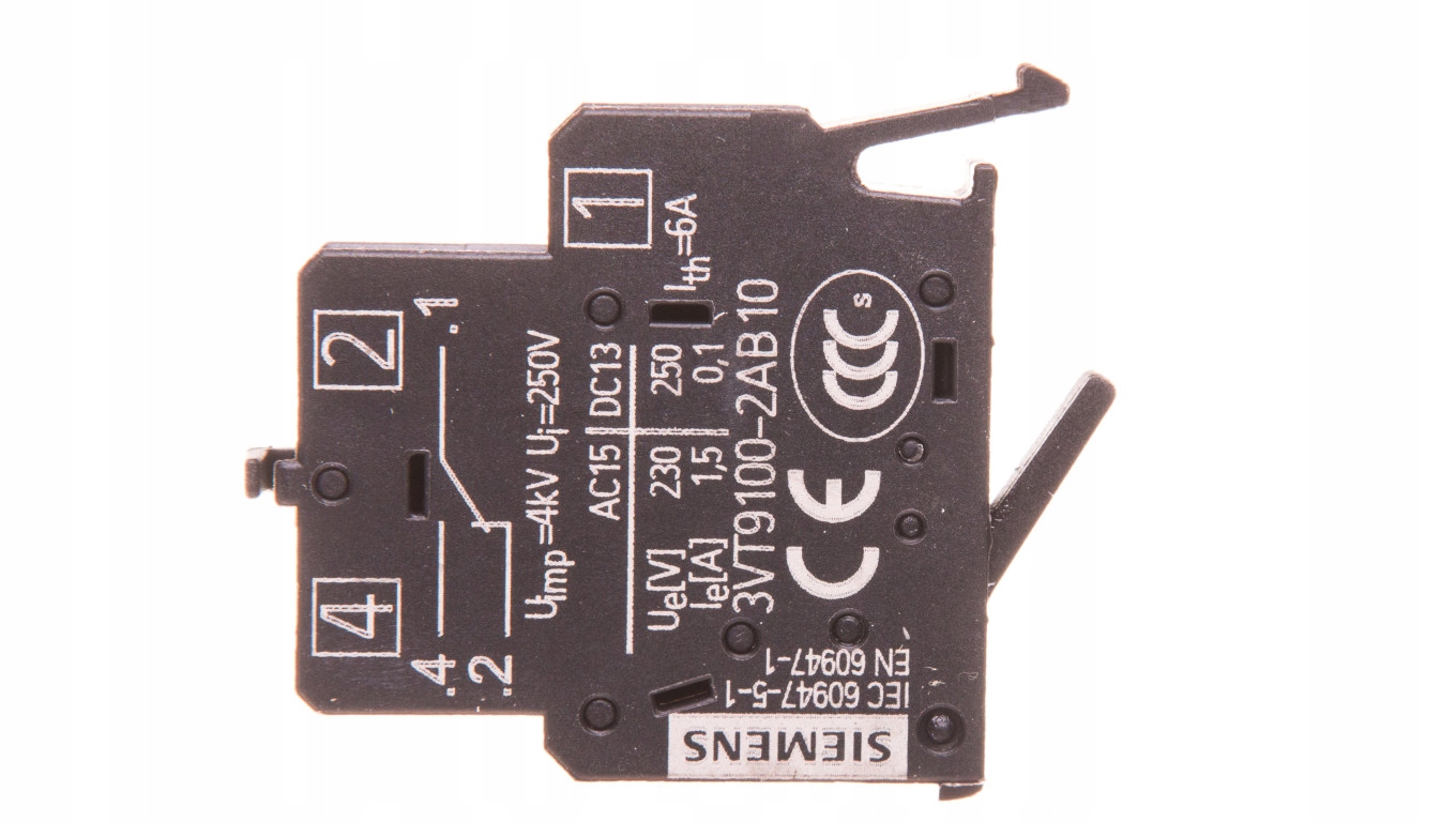 Pomocný spínač 1 CO spredu, montáž 3VT9100-2AB10