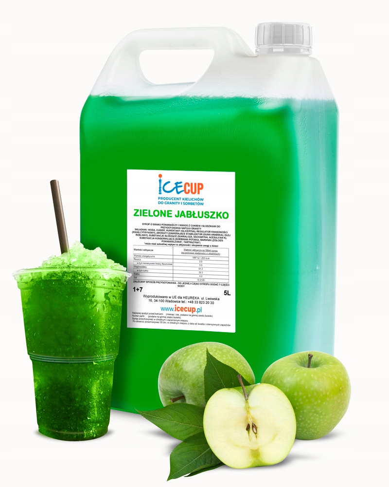 Sirupy Granita (1 + 7) zelené jablko 5L