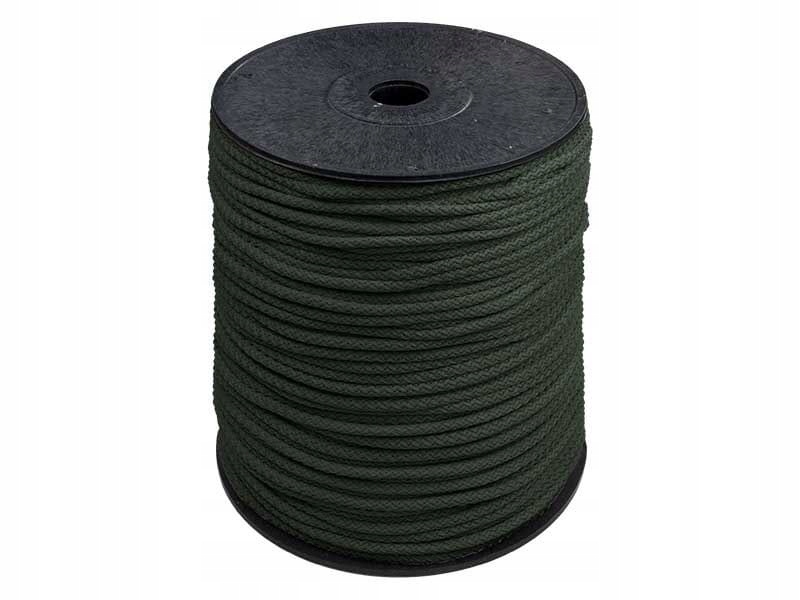 Polyesterová šnúra 5,5 mm ROPE 200 metroch - khaki