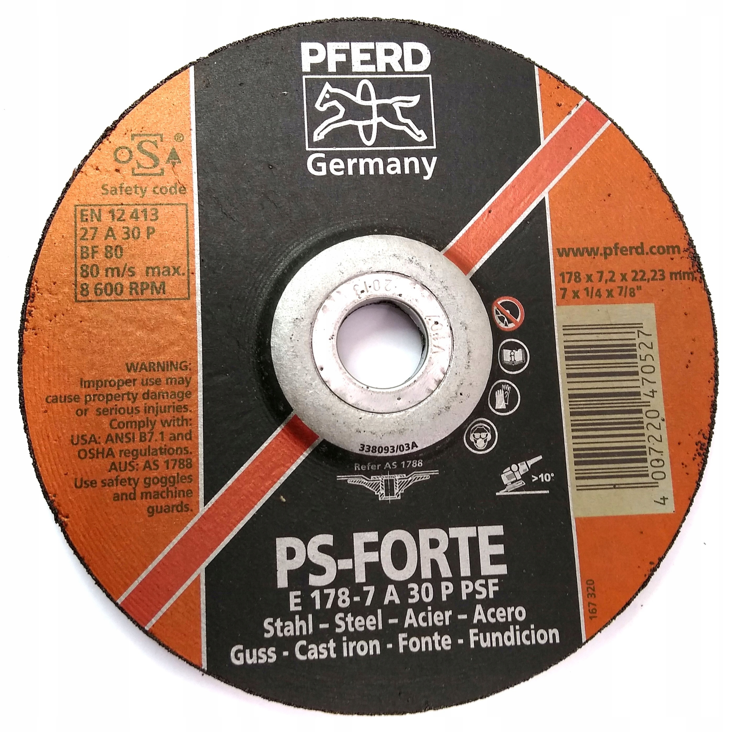 PFERD DISC PS FORTE 178X7,2X22 KOV 10 KS
