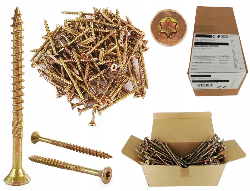 Skrutky do dreva Torx so zápustnou hlavou Azmet 4x70 mm