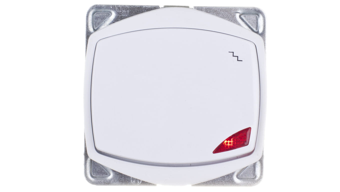 TON Osvetlený schodiskový spínač, biely ŁP-3CS
