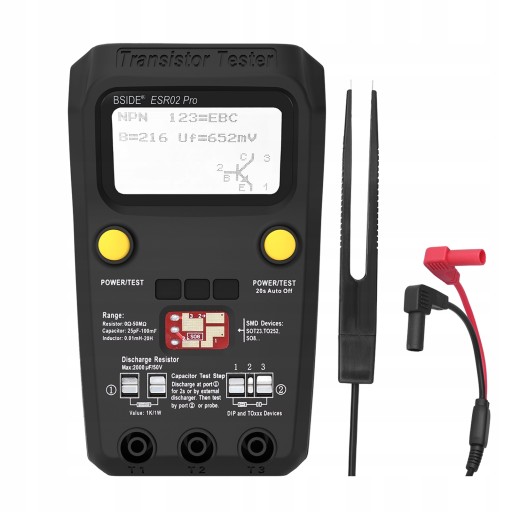 TESTER TRANSISTOROV S KLIPOM BSIDE ESR02 Pro