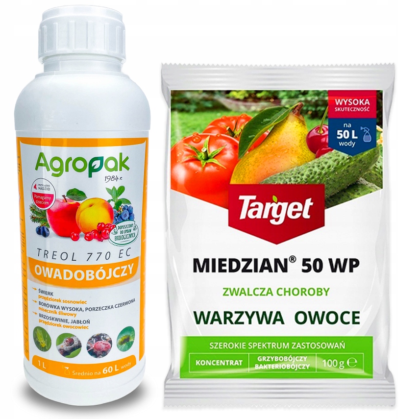 Agropak Treol 770 EC 1 L insekticíd + fungicíd MIEDZIAN 50 WP 100 g CIEĽ