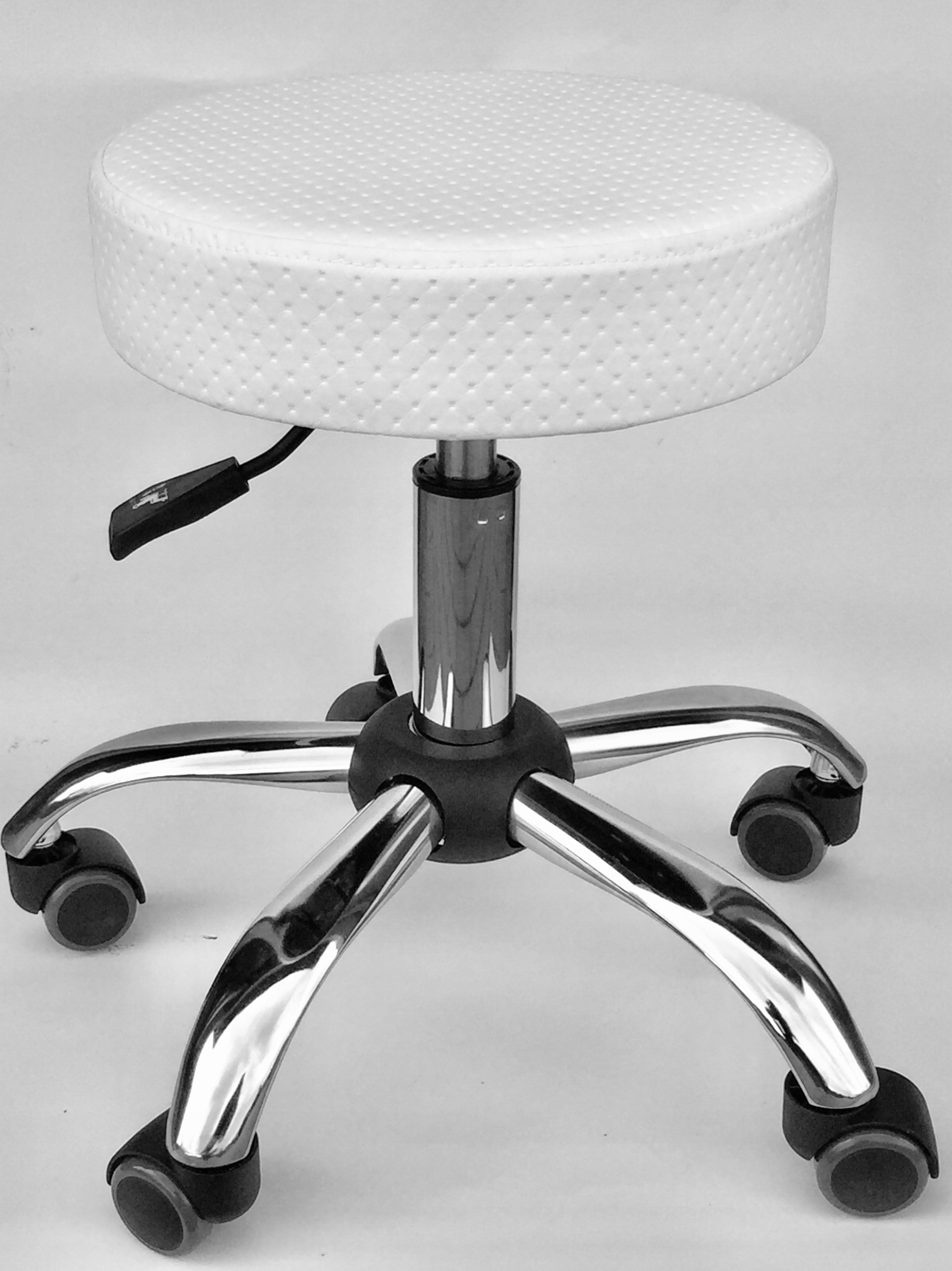 Kozmetická taburetka v46 / 60cm, prešívané gumené kolieska